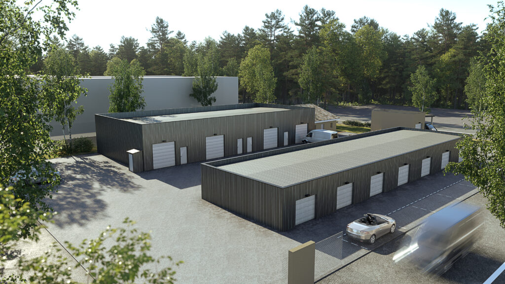 Construction de 2 bâtiments industriels pour du stockagr et sa maison du gardien à Salaunes (33)