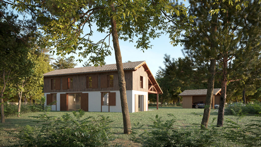 Rénovation complète d’une grange à Belhade (40)